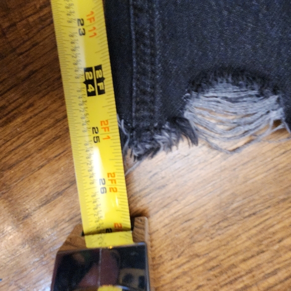 WE THE FREE People Maggie Mid-Rise Straight-Leg Button Fly Jeans Black Size 27 - Picture 7 of 7